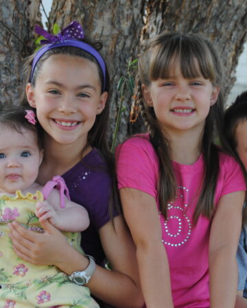 Five Kids by the Tree